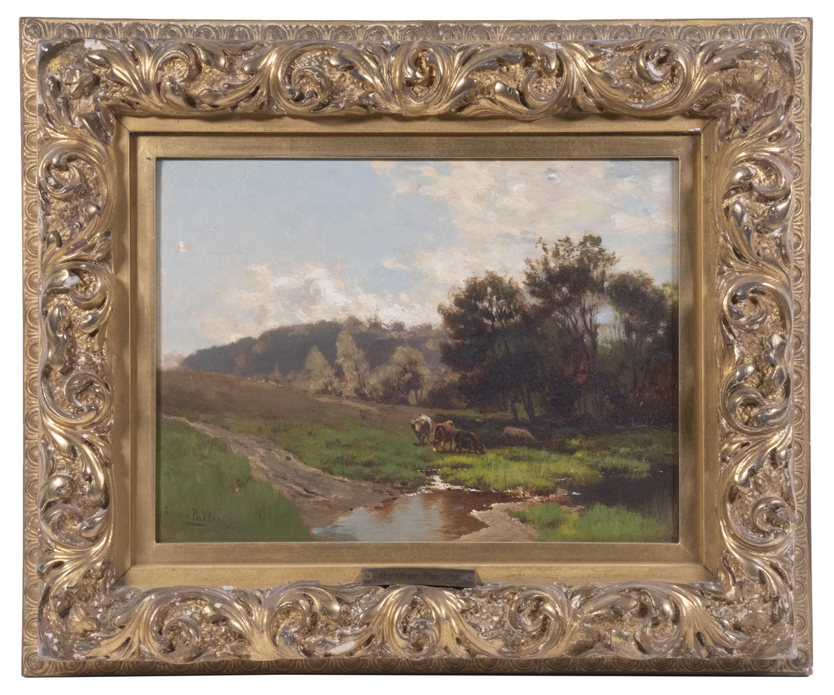 Appraisal: ARTHUR PARTON NY PA UK - Cows by a Stream