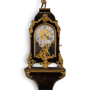 Appraisal: A Louis XV Style Gilt Bronze and Velvet Bracket Clock