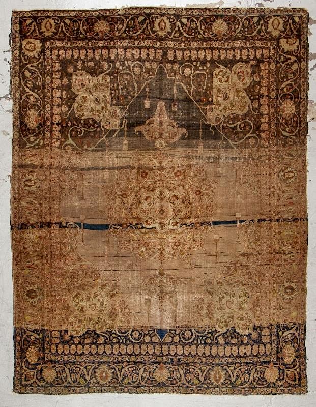 Appraisal: Antique Tabriz Rug Persia ' '' x ' '' Antique