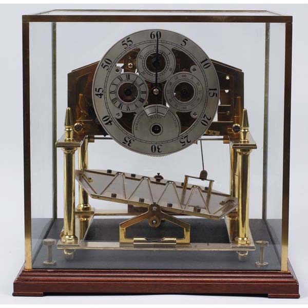 Appraisal: Congreve style brass rolling ball eight day mantle clock under