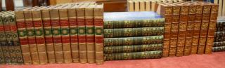 Appraisal: Six sets of leatherbound volumn book sets including Waverley Novels