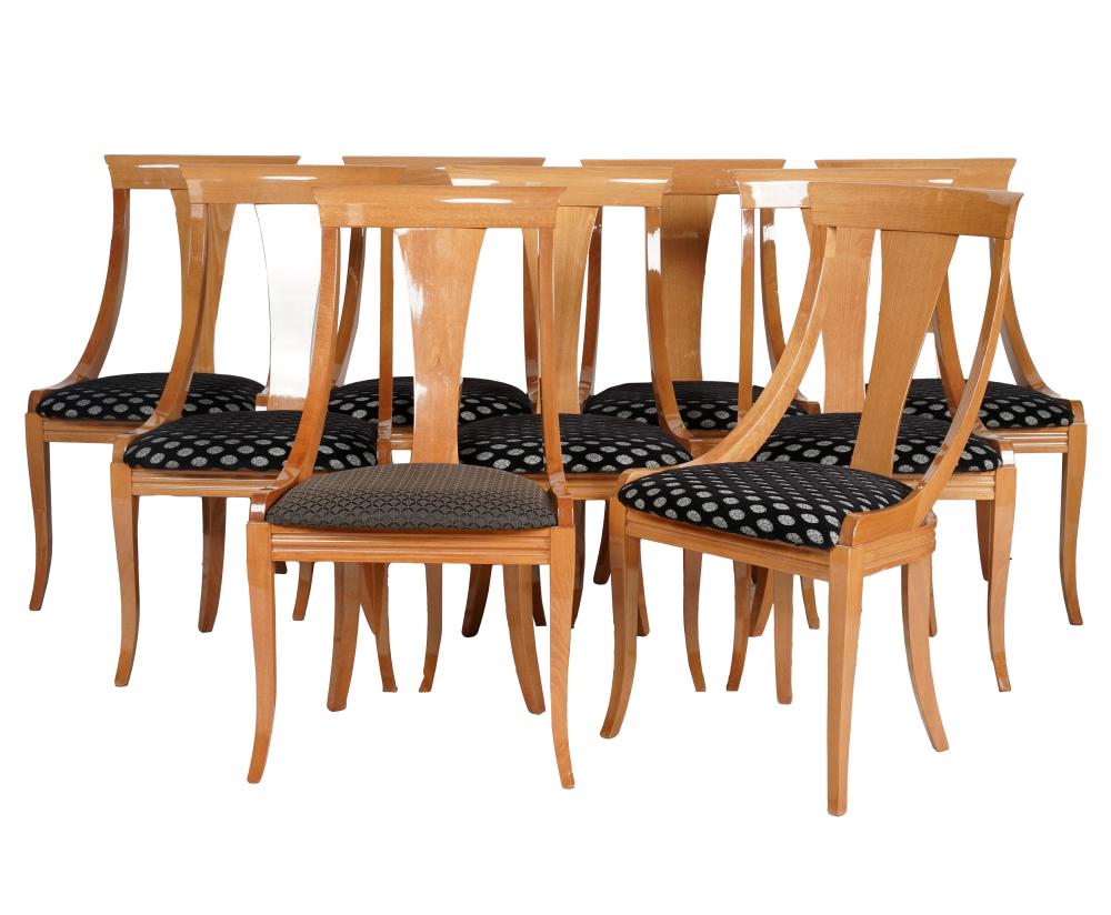 Appraisal: NINE PIETRO COSTANTINI MODERN ITALIAN DINING CHAIRSsigned to undersides each