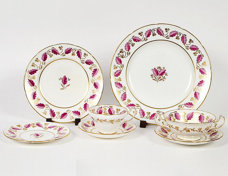 Appraisal: ENGLISH EIGHTY-FIVE PIECE PORCELAIN DINNER SERVICEFoley Marked on the underside