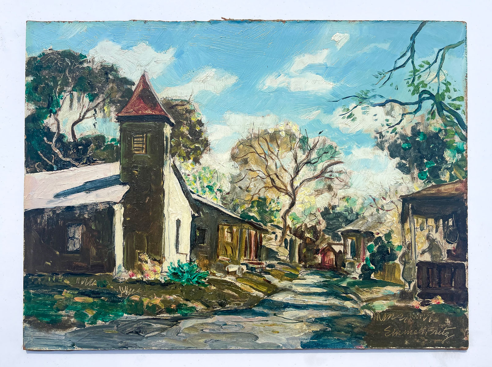 Appraisal: FRITZ Emmett John American - Florida Street Scene with Church