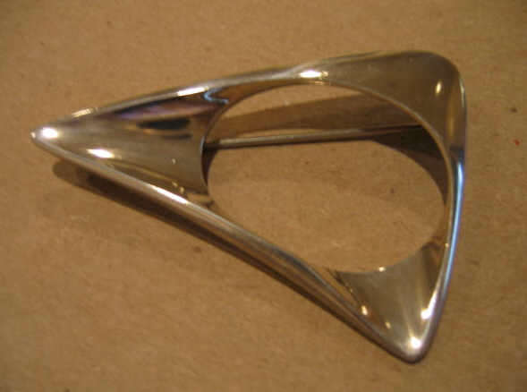 Appraisal: GEORG JENSEN DANISH Brooch no triangular sterling silver brooch designed