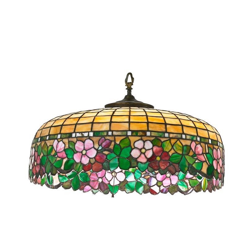 Appraisal: ARTS AND CRAFTS LEADED GLASS CHANDELIER Condition Report