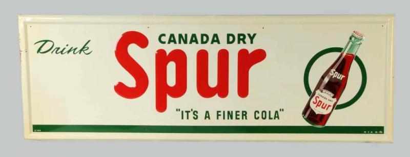 Appraisal: Embossed Tin Canada Dry Spur Sign Description Very clean with