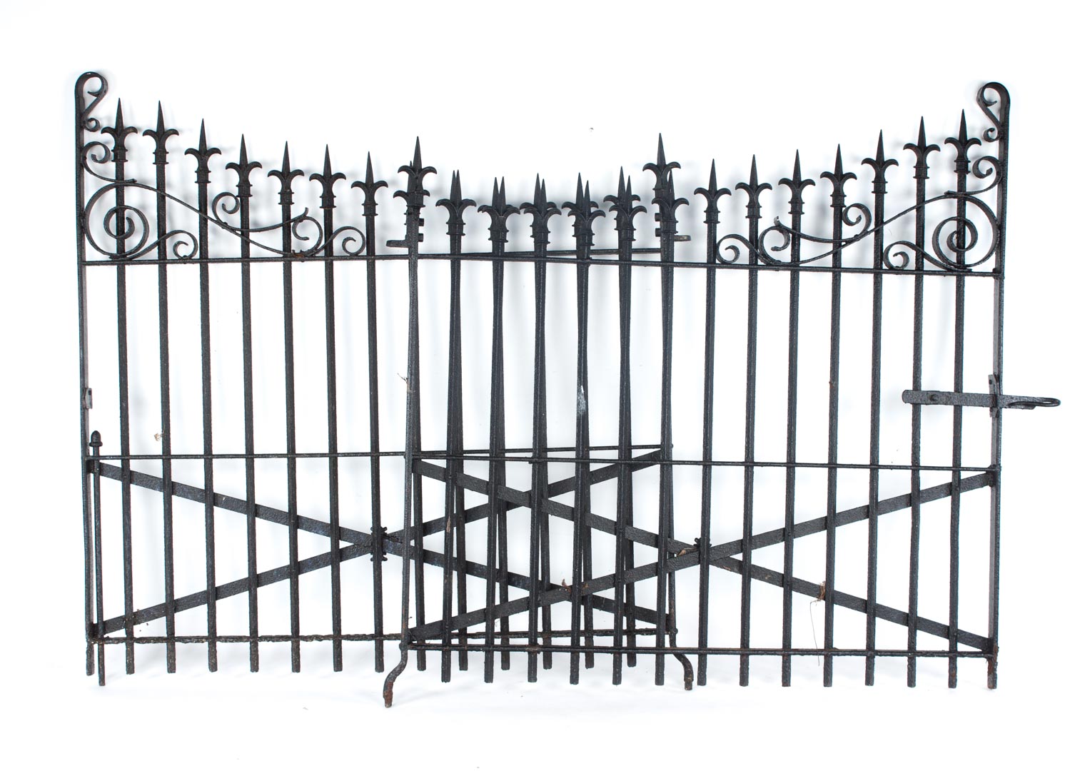 Appraisal: Pair of late Victorian wrought iron gates early th century