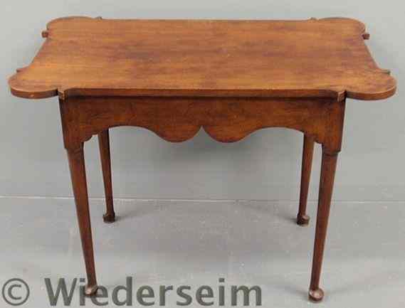 Appraisal: Queen Anne style walnut tavern table with a finely shaped