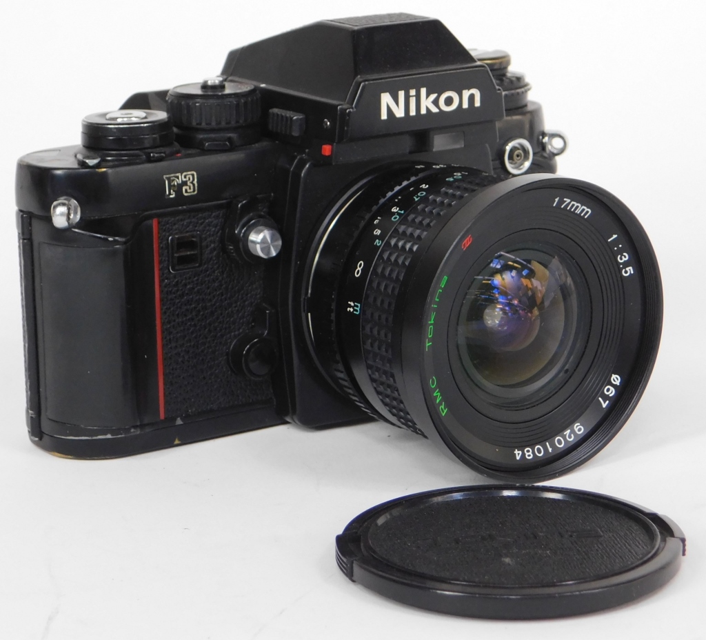 Appraisal: NIKON F BLACK BODY TOKINA ULTRA WIDE MM F Nikon