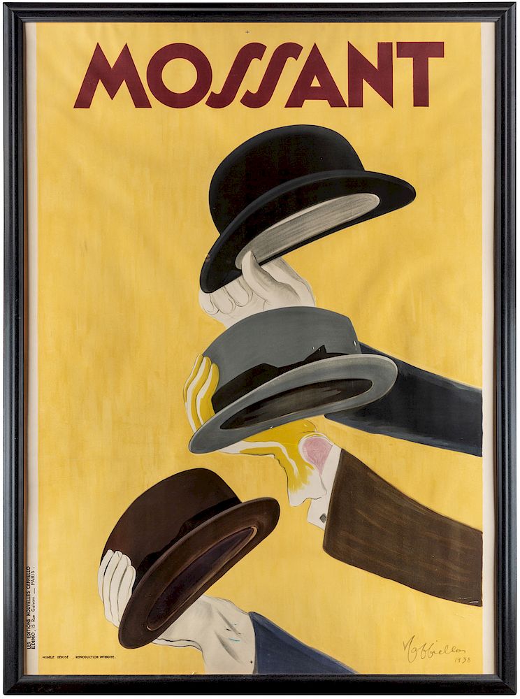 Appraisal: A POSTER BY LEONETTO CAPPIELLO ITALIAN-FRENCH - MOSSANT A POSTER