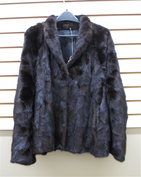 Appraisal: LADY'S MINK FUR COAT having dark brown fur three hook