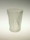 Appraisal: VASE - Large art glass frosted exterior vase in the