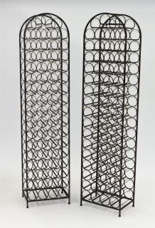 Appraisal: PR French Wrought Iron Wine Racks FRANCE EARLY TH CENTURY