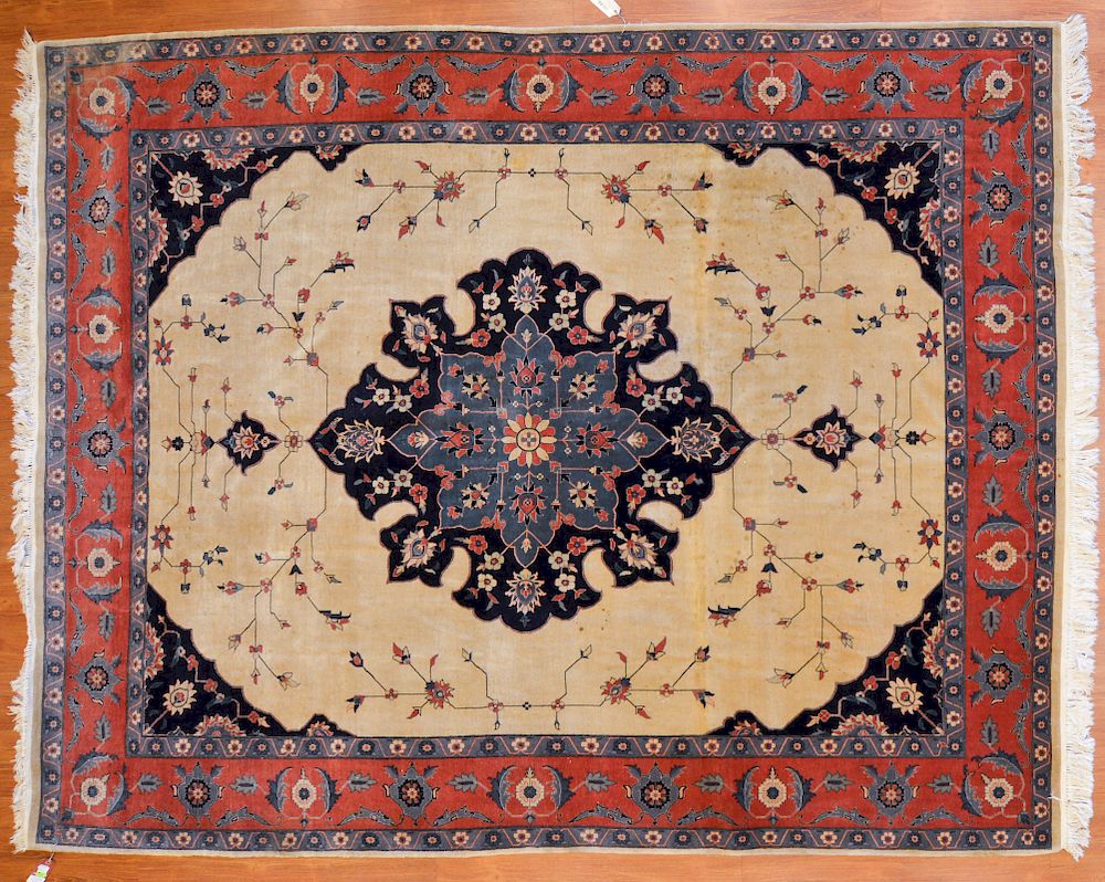 Appraisal: Pakistani Serapi Design Rug x Hand-knotted modern weave Condition numerous