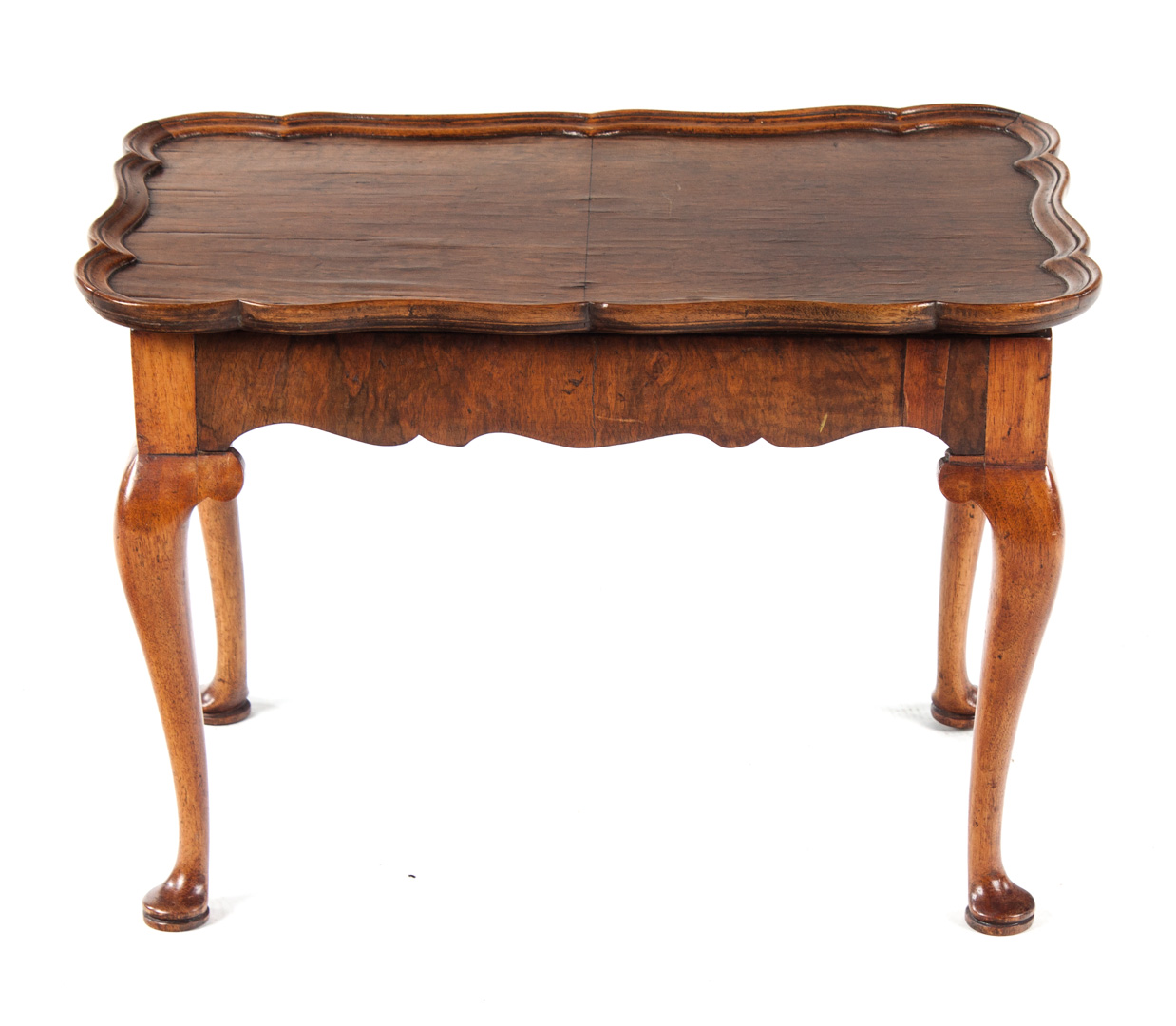 Appraisal: Queen Anne style elmwood tray table and tray th century