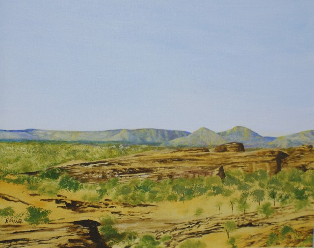 Appraisal: Ray Crooke born Kakadu Escarpment oil on canvas signed 'R