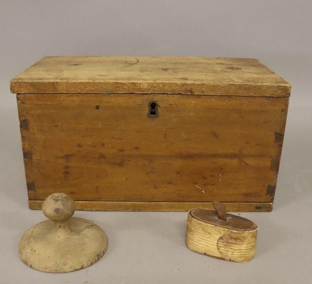 Appraisal: Poplar document box early th c h x w a