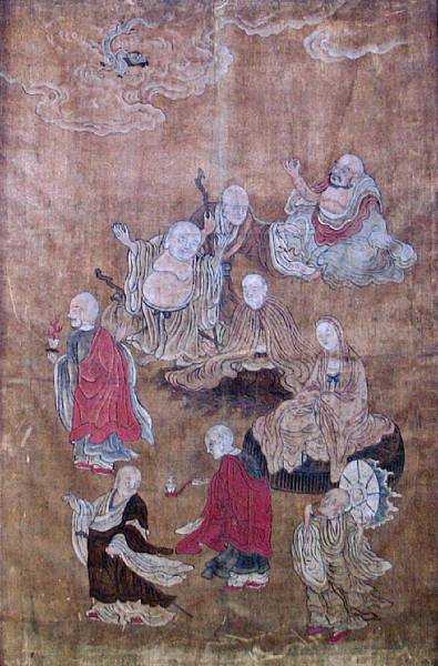 Appraisal: Anonymous th th Century a pair of Buddhist luohan paintings