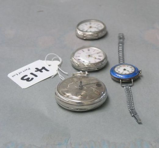 Appraisal: An early Victorian silver cased pocket watch London at fault