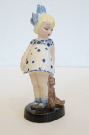 Appraisal: AN ART DECO VIENNESE GOLDSCHEIDER FIGURE OF A LITTLE GIRL