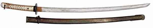 Appraisal: Japanese WWII NCO Sword with Matching Side Latch Scabbard Japanese