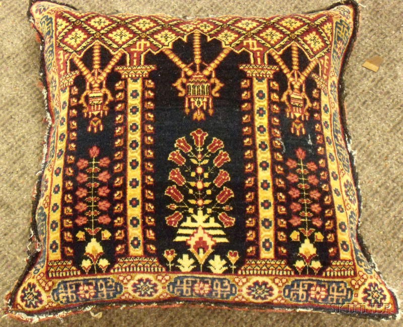 Appraisal: Sarouk Mat West Persia th century made into a pillow