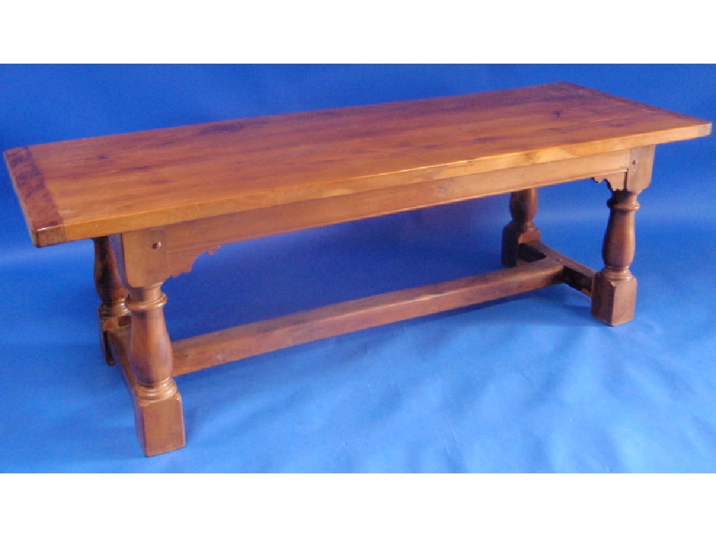 Appraisal: A yew refectory table in traditional style cm x cm