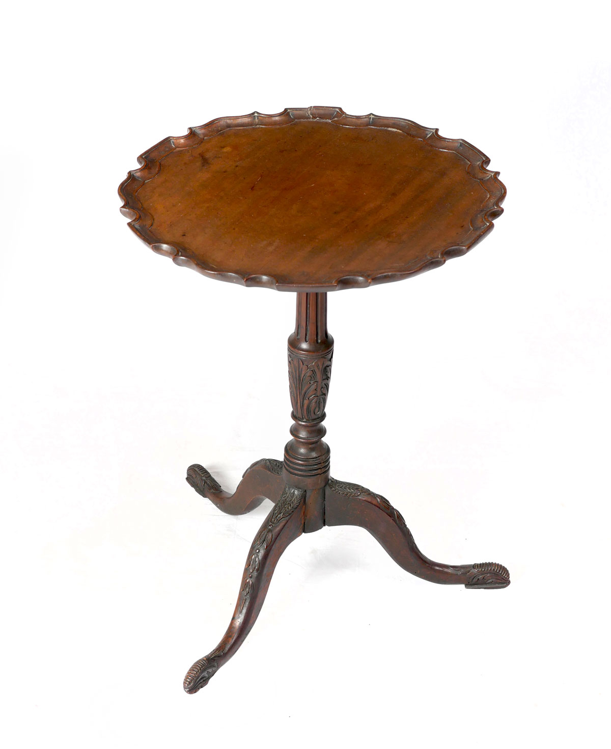 Appraisal: TILT TOP PRE CRUST TABLE Early pie crust tilt top