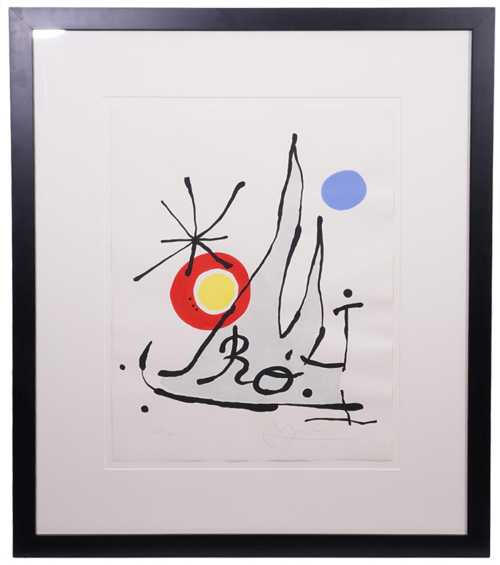 Appraisal: JOAN MIRO LITHOGRAPH ON PAPERJoan Miro Spain - Signed lower