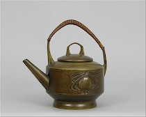 Appraisal: Arts Crafts Teapot ca early th Century Hand wrought footed