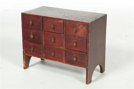 Appraisal: SPICE BOX American nd half- th century pine Spice box