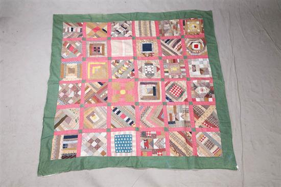 Appraisal: SAMPLER QUILT Summer spread with a green border w l