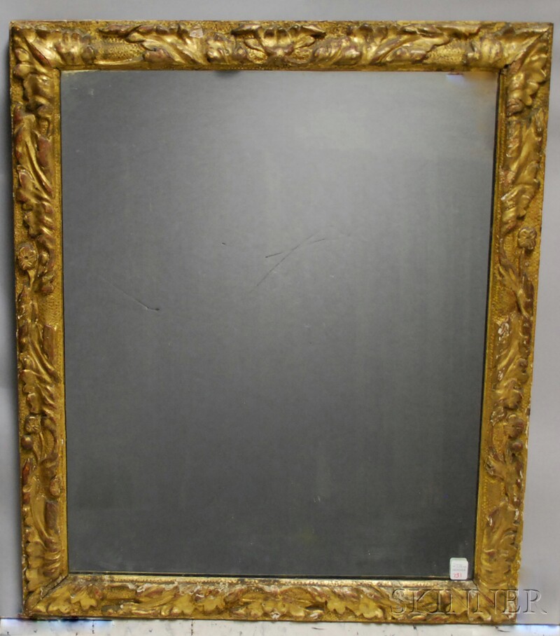 Appraisal: Baroque-style Gilt-gesso Framed Mirror x in