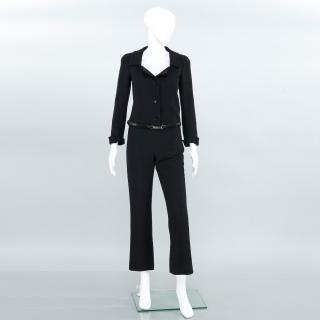 Appraisal: Chanel Couture black pant suit Chanel Couture black pant suit