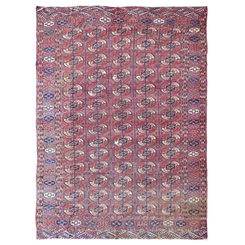 Appraisal: TEKKE CARPET TURKMENISTAN LATE TH EARLY TH CENTURY the red