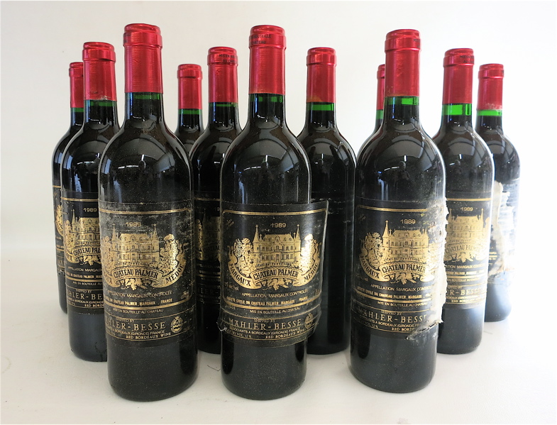 Appraisal: TWELVE BOTTLES OF VINTAGE FRENCH RED BORDEAUX WINE Chateau Palmer