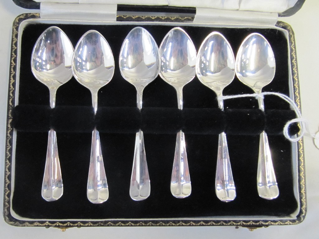 Appraisal: Cased set of six silver spoons Sheffield