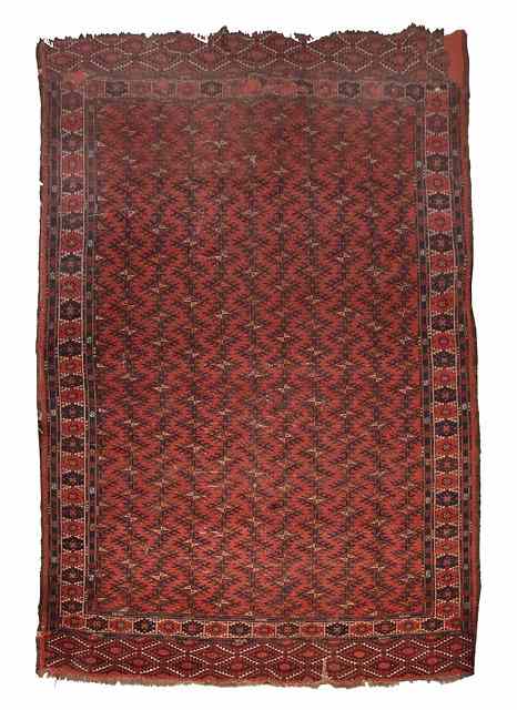 Appraisal: A CHODOR MAIN CARPET late th Century multiple dyrnak guls