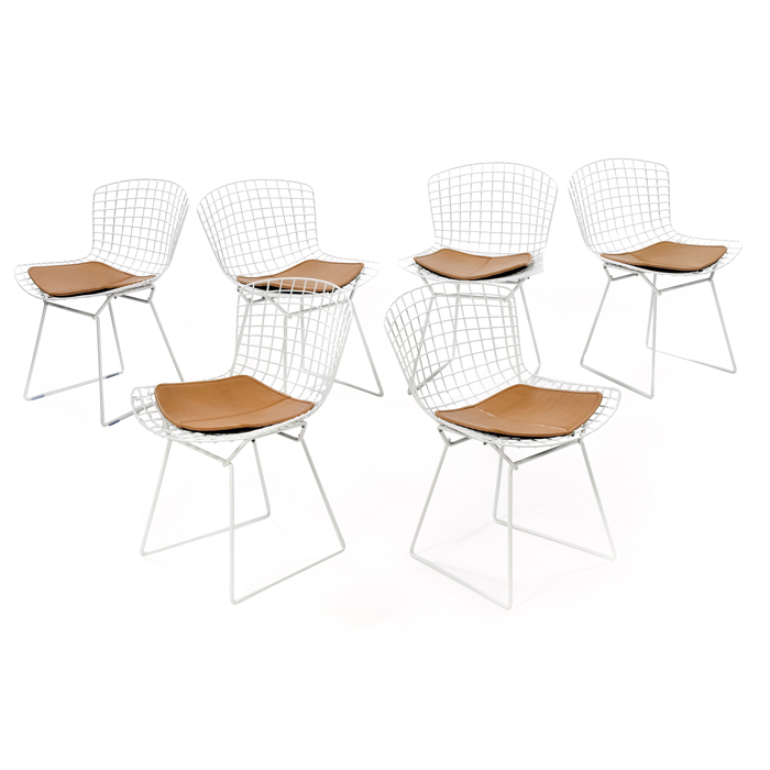 Appraisal: Harry Bertoia dining chairs set of six by Knoll white