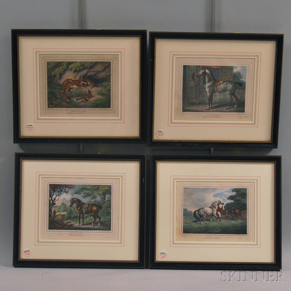 Appraisal: British School th Century Four Framed Hunting Prints After William