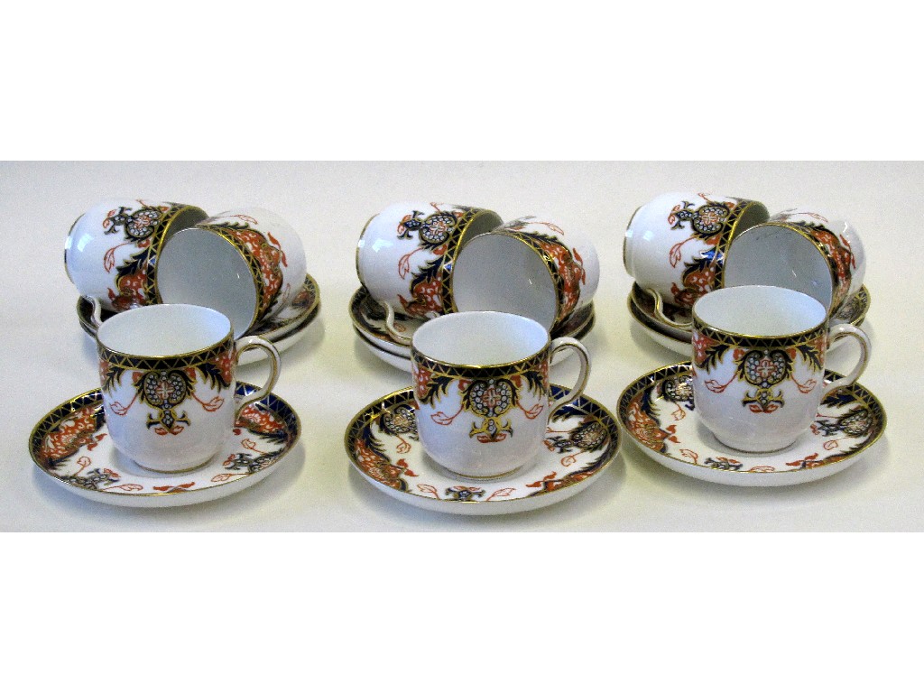 Appraisal: Nine Royal Crown Derby coffee cans and saucers circa pattern