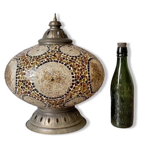 Appraisal: A large Turkish Moroccan Mosaic lamp cieling shade x cm