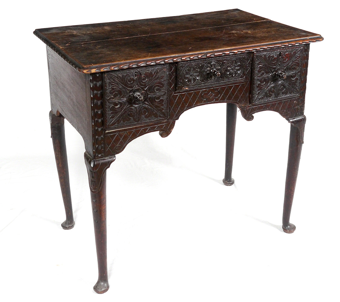 Appraisal: TH CENTURY CARVED HALL DESK Late th to early th