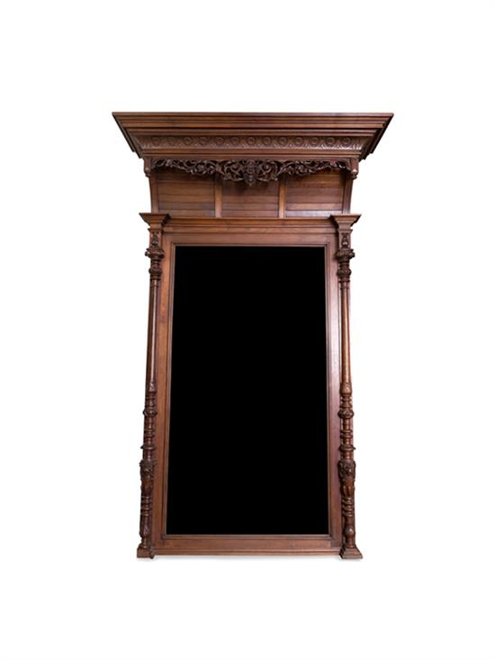 Appraisal: Sale Lot A Belgian Oak Mirror having a breakfront cornice