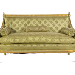 Appraisal: A Louis XVI Style Painted and Parcel Gilt Settee th