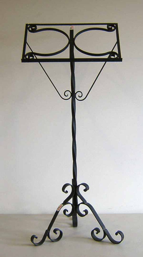 Appraisal: Iron music stand together with an early dentist drill