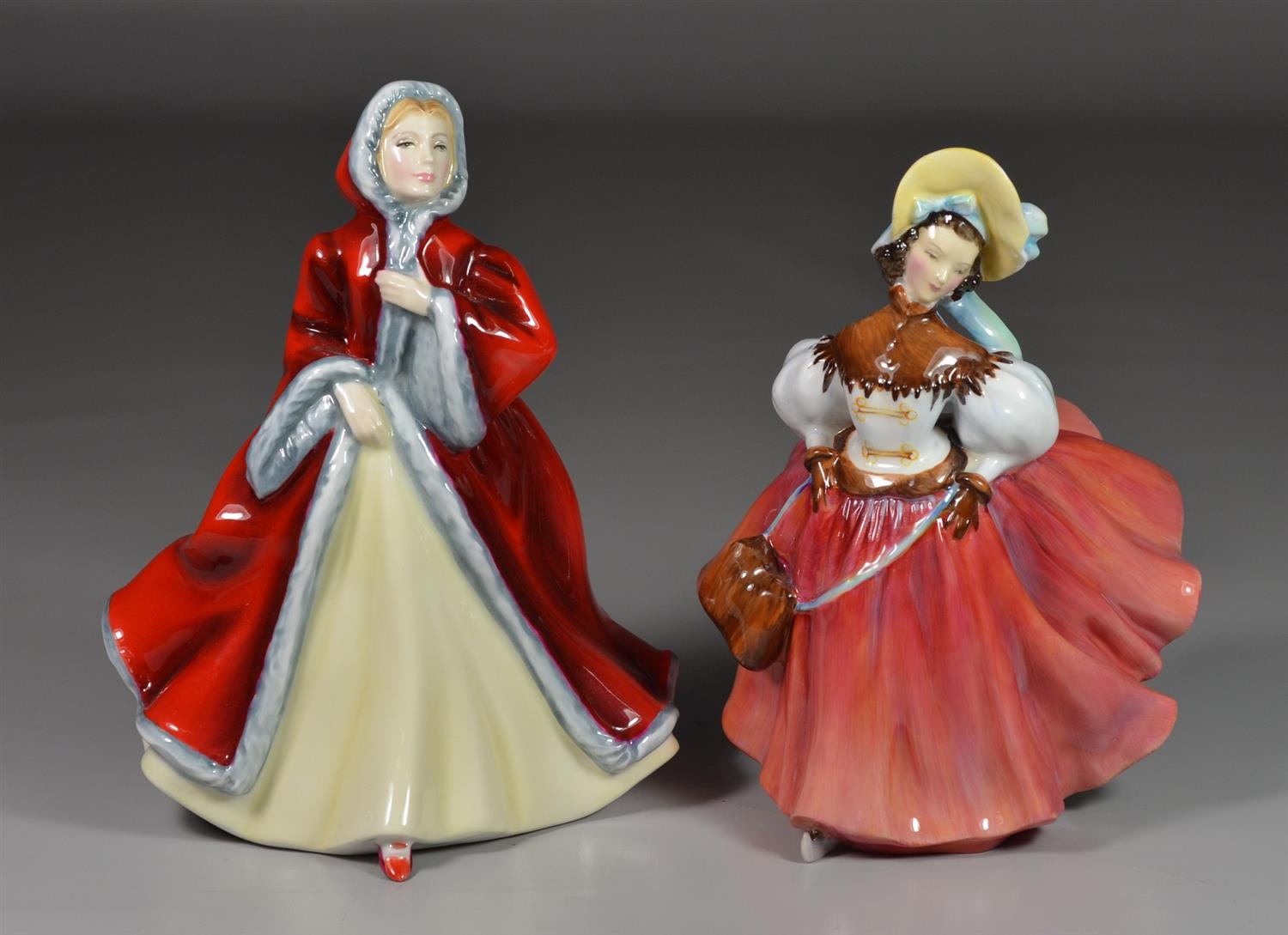 Appraisal: Royal Doulton bone china figurines The Skater HN Sara HN