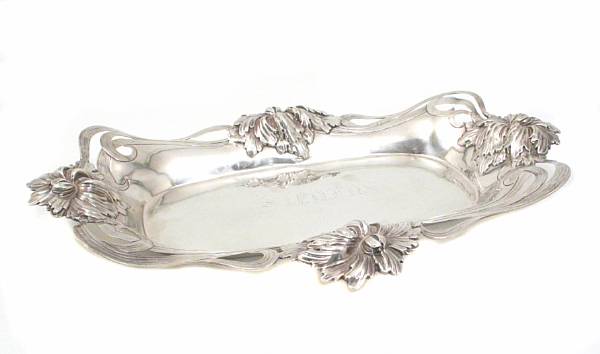 Appraisal: A sterling Art Nouveau bread trayFrank Smith Silver Co Inc