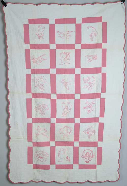 Appraisal: SIX QUILTS AND QUILT TOPS Lot includes A crib quilt